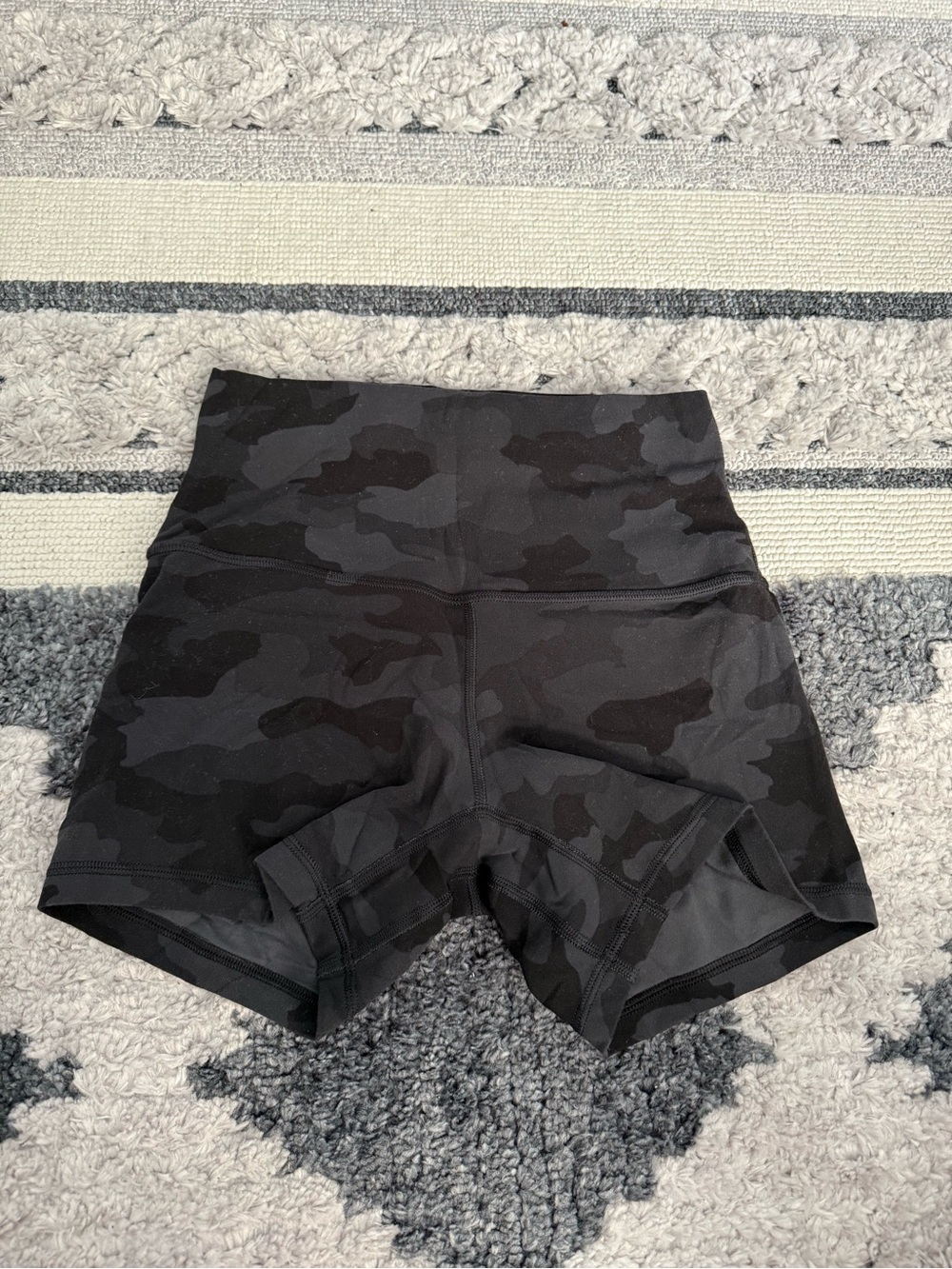 lululemon athletica Black Camo High-Rise Bike Shorts